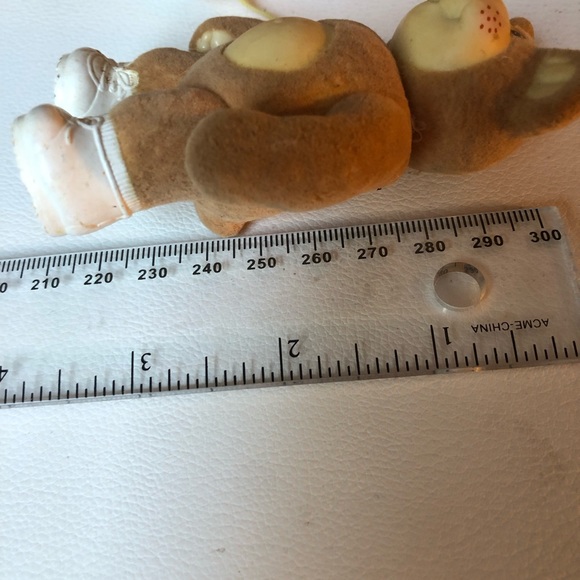 Vintage Furskin Bears Lot of 3 Flocked Bears 1980s, 4” - Picture 8 of 13